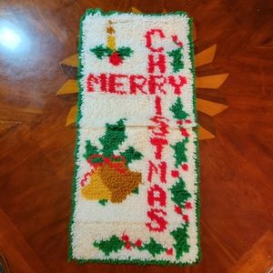 Christmas latch hook hanging